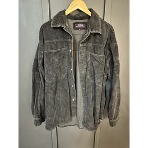 T.W.B. Urban Utility corduroy shirt jacket Shacket Dark Grey Women’s Size Large